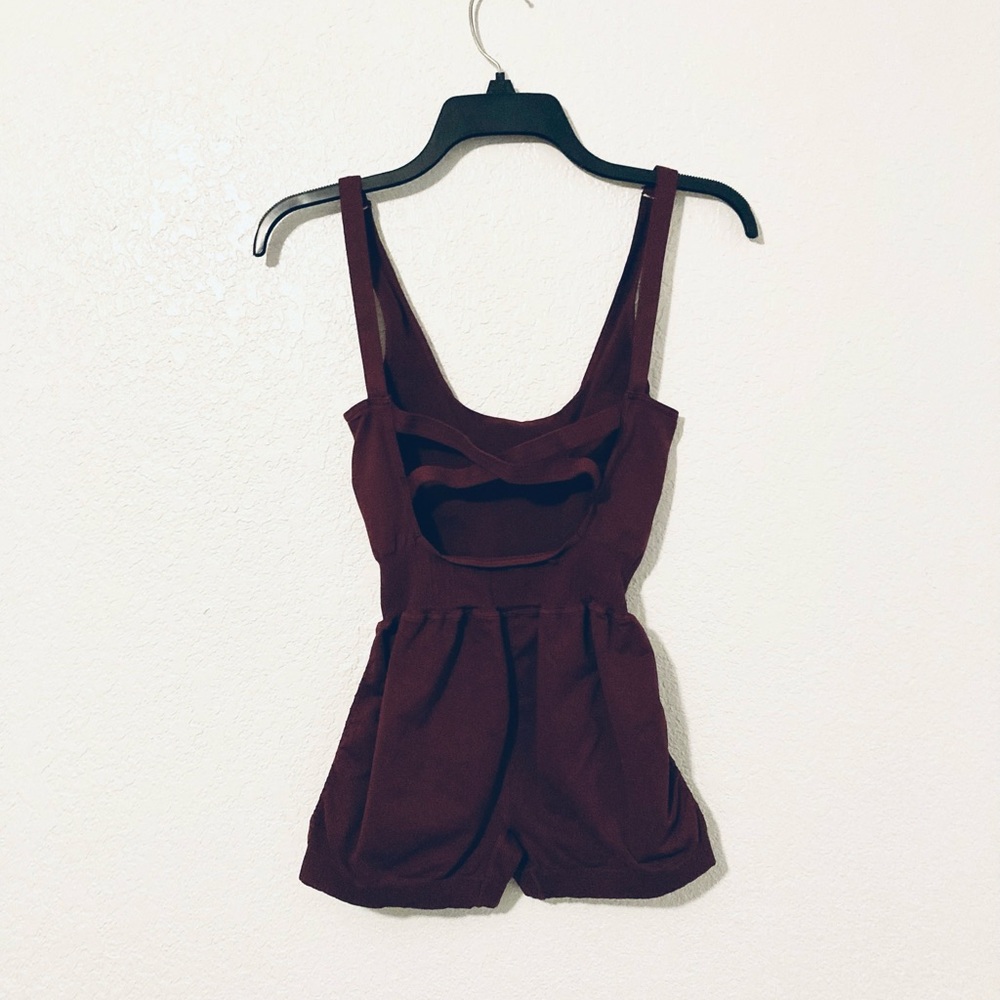 Free People Movement Good Karma Runsie (Henna Burgundy) - Picture 3 of 4